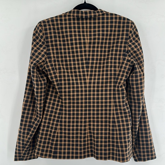 Scotch & Soda Atelier No 1 Plaid Single Button Blazer Navy Yellow Medium NWT - Picture 6 of 7